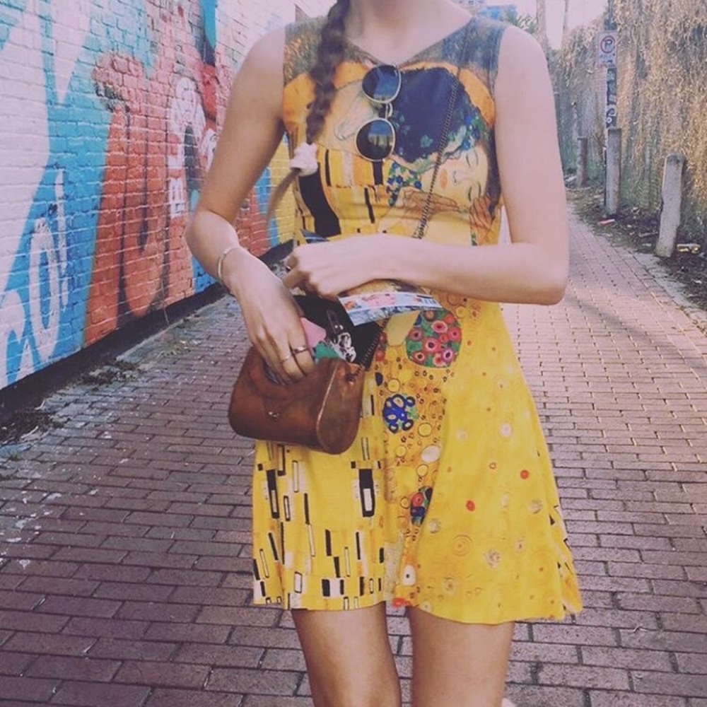 Black Milk The Kiss Klimt Play Skater Dress